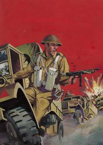 War Picture Library cover #69  'The Hungry Guns' art by Nino Caroselli