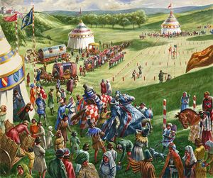 Medieval Tournament art by Cecil Doughty