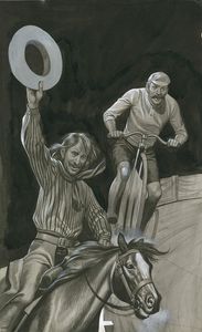Buffalo Bill's Wild West Show and Broncho Charlie Miller art by Ron Embleton
