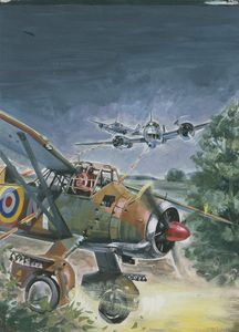 Air Ace Picture Library cover #31  'Wings in the Night' art by Pino Dell'Orco