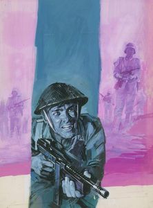 Battle Picture Library cover #5  'The Ghost Battalion' art by Pino Dell'Orco