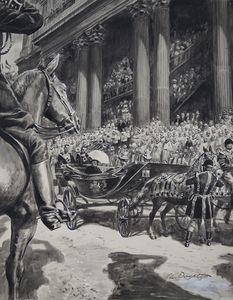 Queen Victoria's Diamond Jubilee 1897 art by Cecil Doughty