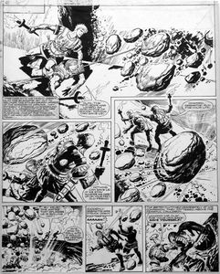 Olac the Gladiator: Volcano art by Ruggero Giovannini