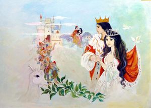 Snow White - Snow White & Prince Charming art by Gwen Green