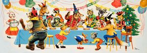 Brer Rabbit's Christmas Party art by Henry Fox