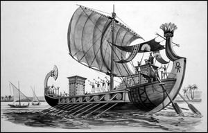 Cleopatra's Golden Galley art by Peter Jackson