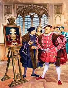 Henry VIII and Anne of  Cleves art by Peter Jackson