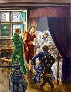 Mozart's Deathbed art by Peter Jackson