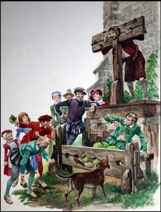 Punishment In Tudor Times art by Peter Jackson