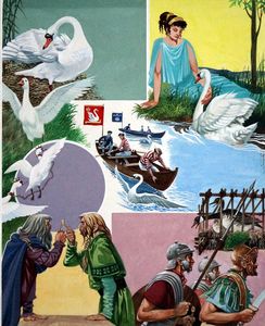 Swans and Geese in Myth and Legend art by Peter Jackson
