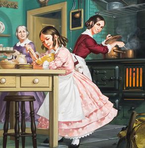 Portrait of Mrs Beeton as a child art by Angus McBride