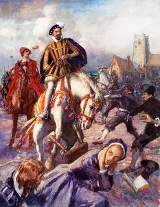 The Wonderful Story of France: Tragedy on St. Bartholomew's Day, 1572 art by John Millar Watt