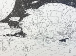 Last Train to Alpha Centauri art by Moebius (Jean Giraud)