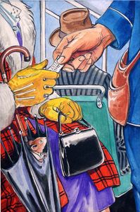 Katie Country Mouse Goes to London: Tickets art by Philip Mendoza