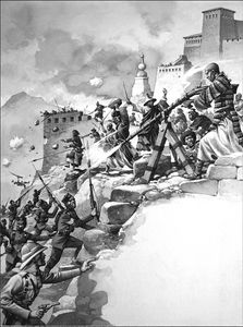 Battle of the Skyline art by Patrick Nicolle
