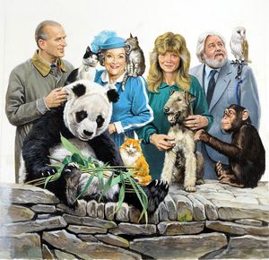 Celebrities art by Roger Payne