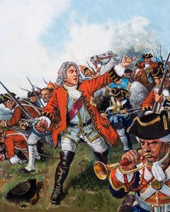 King George II and the Battle of Dettingen art by Ken Petts