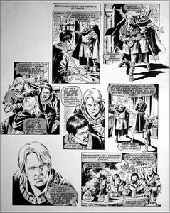 Robin of Sherwood: Herne and the Bloodstone (TWO pages) art by Mike Noble