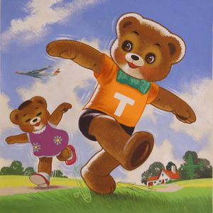 Teddy Bear: Flying art by William Francis Phillipps