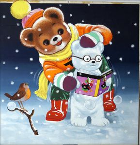 Teddy Bear: Snow Bear art by William Francis Phillipps
