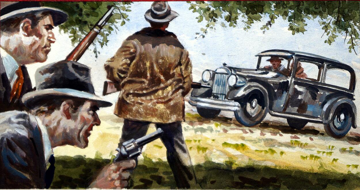 The End of Bonnie and Clyde art by Edwin Phillips
