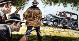 The End of Bonnie and Clyde art by Edwin Phillips