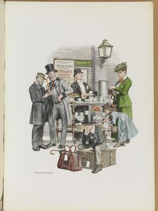 At the Station art by Ron Embleton