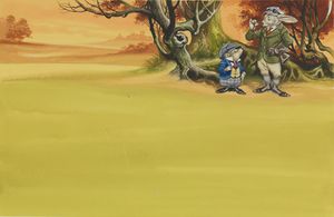 The Hare and the Hedgehog Discuss Matters art by Ron Embleton
