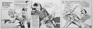Modesty Blaise daily strip #8478 - Guido The Jinx: Modesty Strikes art by Enric Badia Romero