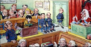 Norman Gnome On Trial art by Geoff Squire