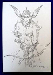 Warrior Female art by Enric Badia Romero