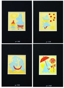 Moomin FOUR PRINT Set (1956) art by Tove Jansson