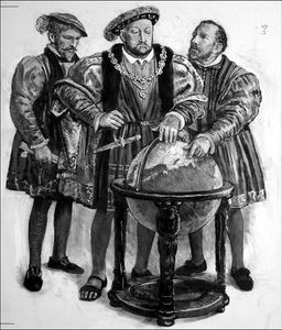 King Henry VIII and the Route to Russia art by Clive Uptton