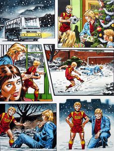 Roy Of The Rovers - A White Christmas art by Michael White