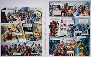Fight to the Death from 'The War of The Zolts' (TWO pages) art by Gerry Wood