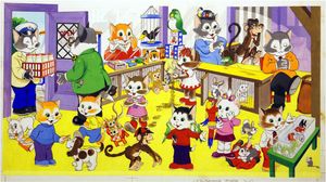 Pet Shop Frolics (TWO pages) art by Peter Woolcock