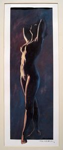 Shadowy Nude art by John M Burns