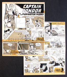 Captain Condor & The Push-Button Planet 020662 (TWO pages) art by Brian Lewis