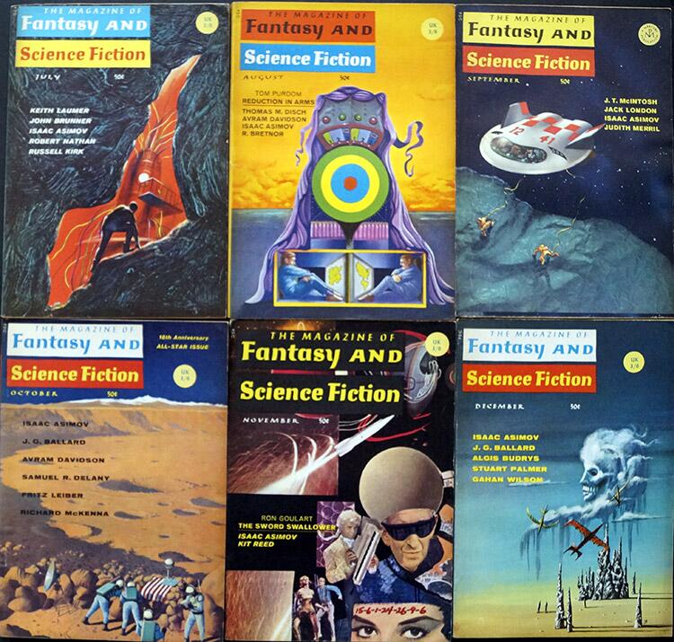 The Magazine of Fantasy and Science Fiction: 1967 - Volume 33, #1 - #6 (6 issues)