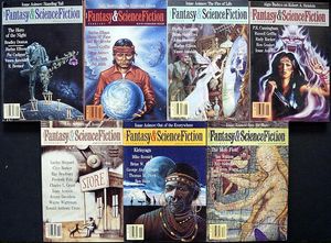 The Magazine of Fantasy and Science Fiction: 1988 - Volume 74, #1 - 2 & Volume 75, #2 - 6 (7 issues)