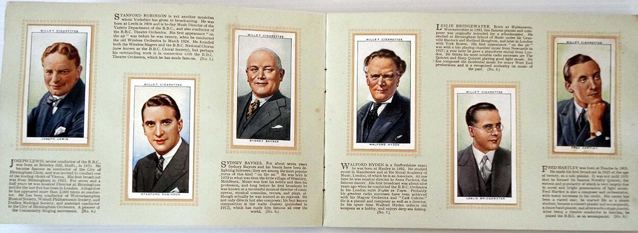 Radio Celebrities (Second series) Full set of 50 cards in Album (1935)