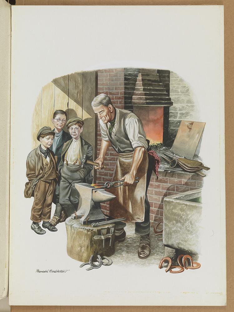 The Blacksmith art by Ron Embleton