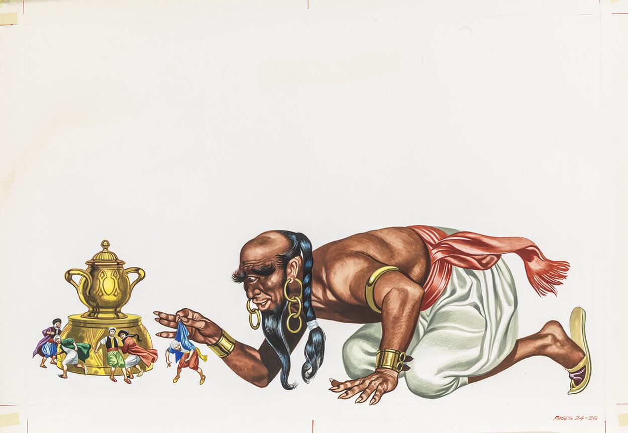 Sinbad the Sailor - Cyclops art by Ron Embleton