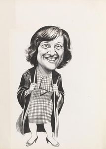 Large Cartoon of Shirley Williams art by Ron Embleton