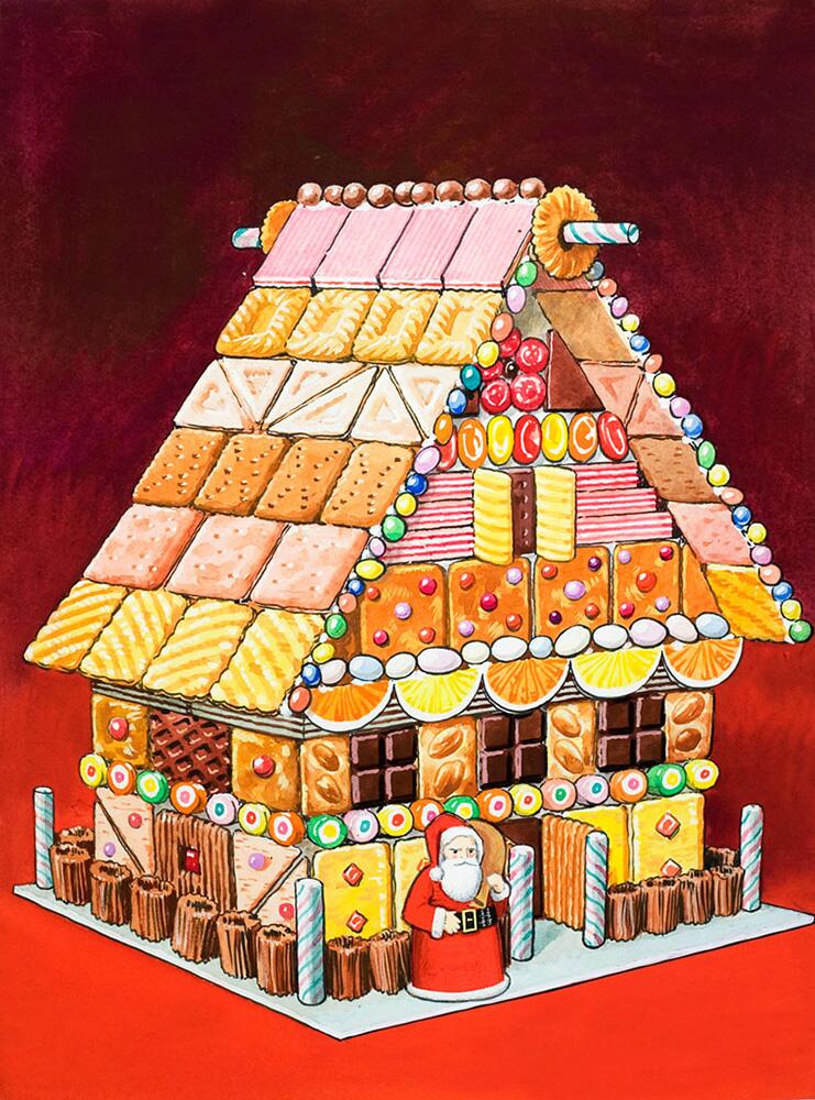 Father Christmas and the Biscuit House art by 20th Century unidentified artist