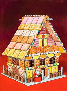 Father Christmas and the Biscuit House art by 20th Century unidentified artist