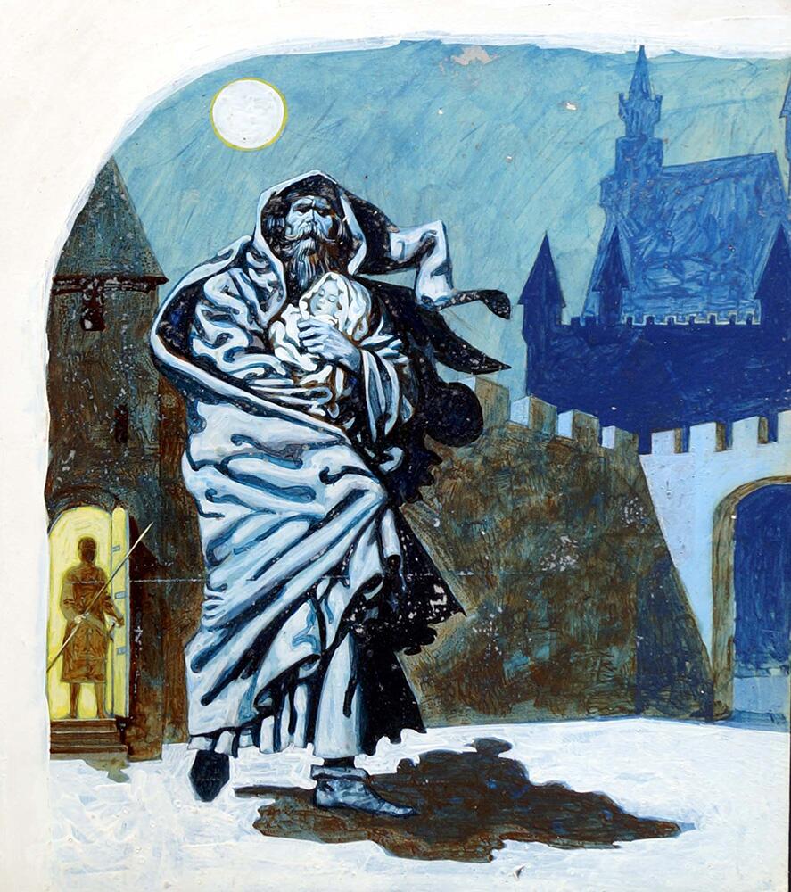 King Arthur - Merlin Finds A Baby art by 20th Century unidentified artist