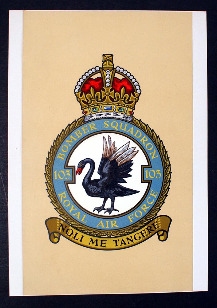 R.A.F. Badge: Bomber Squadron 103 art by 20th Century unidentified artist