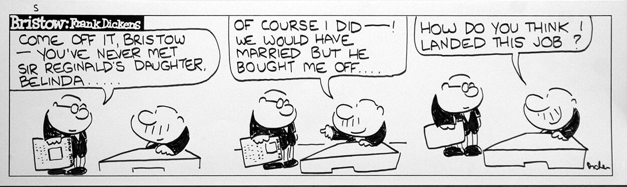 Bristow daily strip: The Boss' Daughter art by Frank Dickens