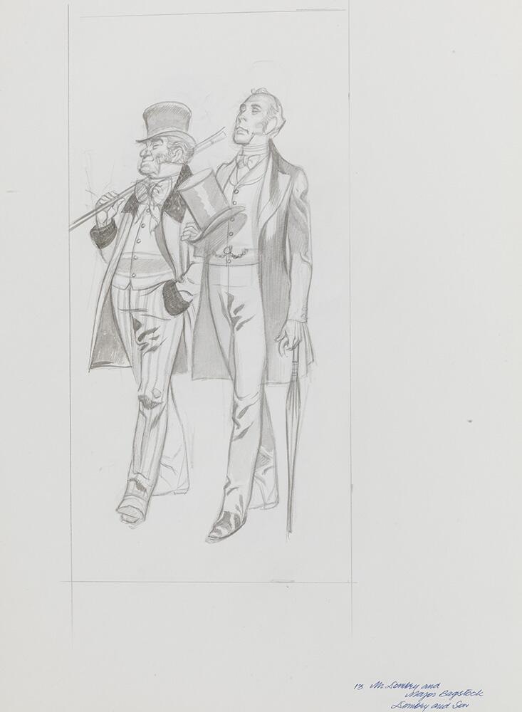 Dombey and Son - Mr Dombey and Major Bagstock art by Ron Embleton